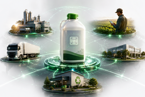 Embalagem de defensivo agrícola conectada a fabricantes, distribuidores, produtores, associações e descarte